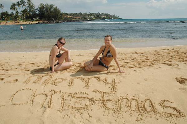 Tiff & Amy, Poipu Beach 2010