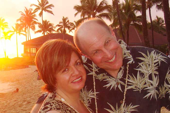 Larry & Robin in Kauai, Christmas Eve 2010