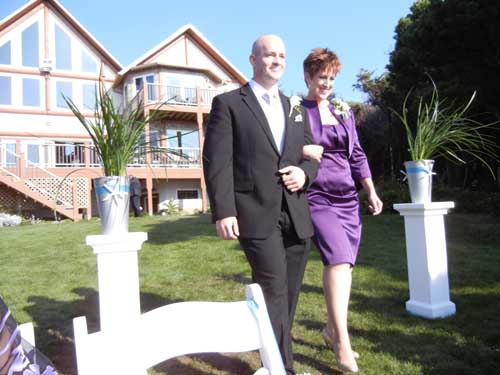 Matt with the mother of the bride