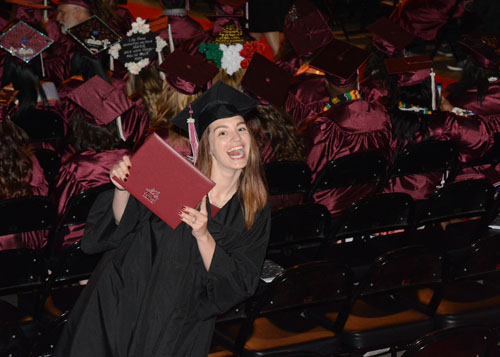 Tiffany graduates with a baccalaureate degree in dental hygiene.