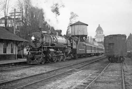 Olympia NP Station With Capitol, 1956 Olympia NP Station With Capitol